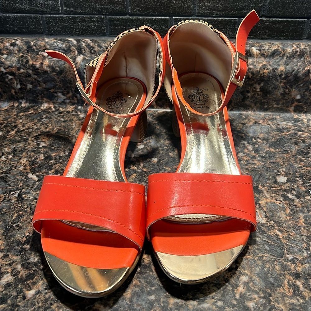 FRENCH BLU SHOES, SANDALS,  CINDY, ORANGE, sz40